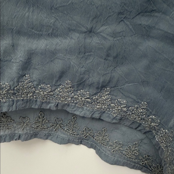 Johnny Was light Blue Tunic with Gold Embroidery. Size L - Picture 8 of 10